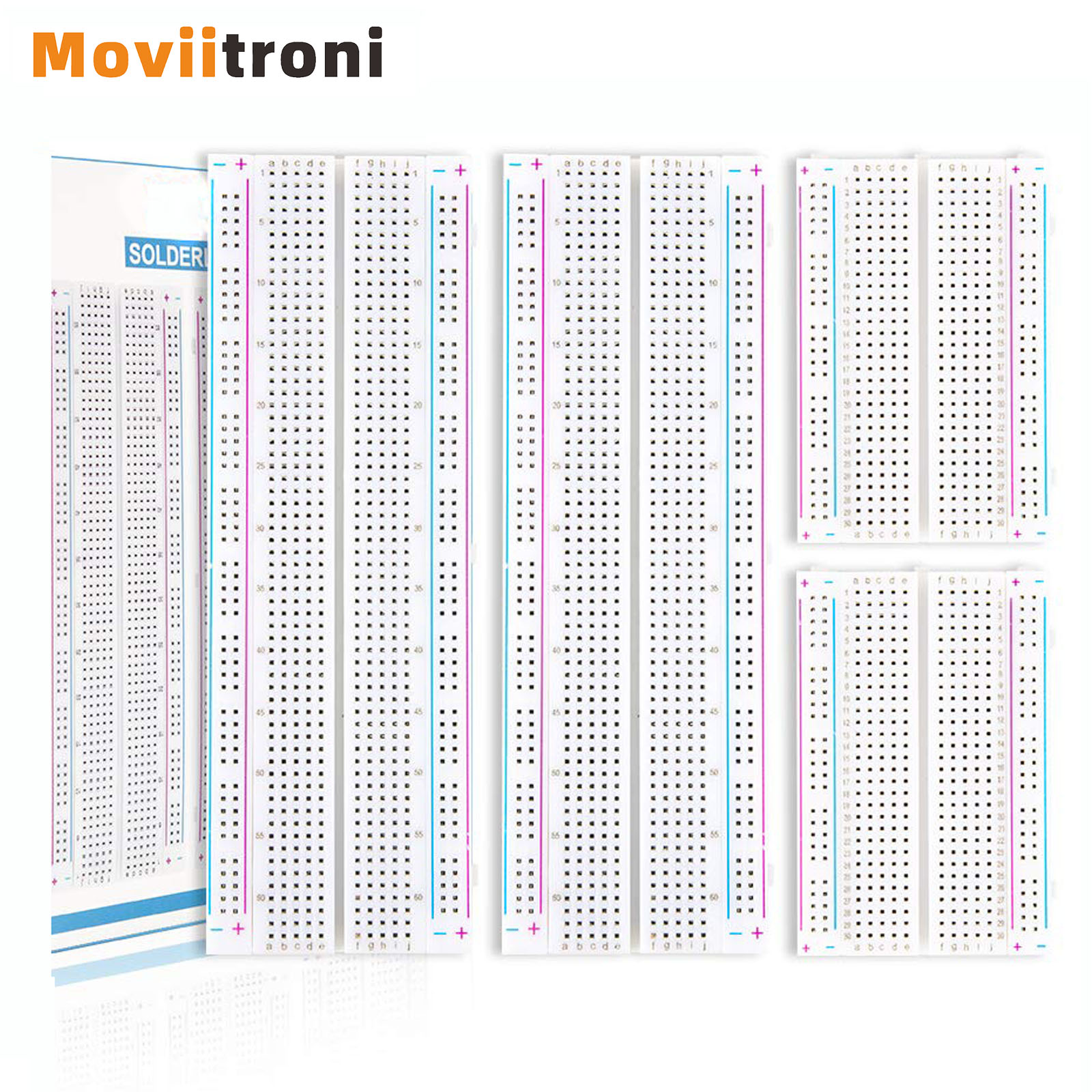 Breadboard 400 Point - 4pcs 400/830 Points Breadboard MB-102 Solderless