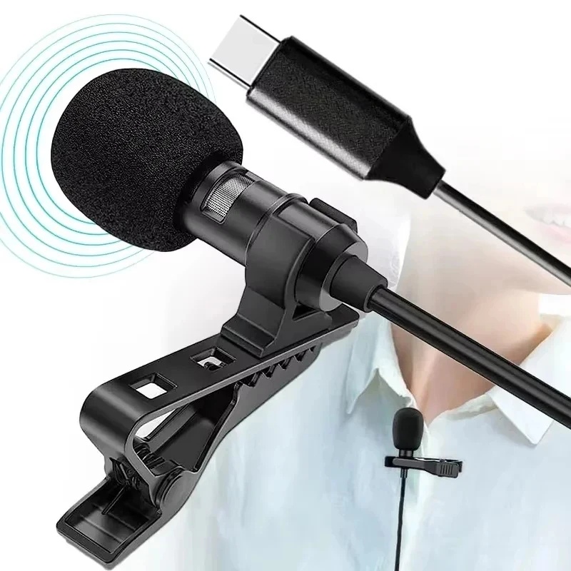 Usb C Cable - 1-5pcs Portable USB Mini Lavalier Microphone