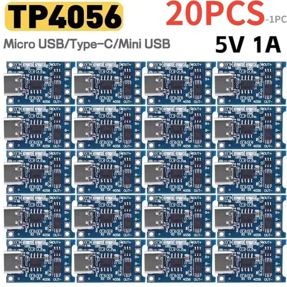 Tp4056 Module - 1-20PCS Type-c/Micro/Mini USB 5V 1A 18650
