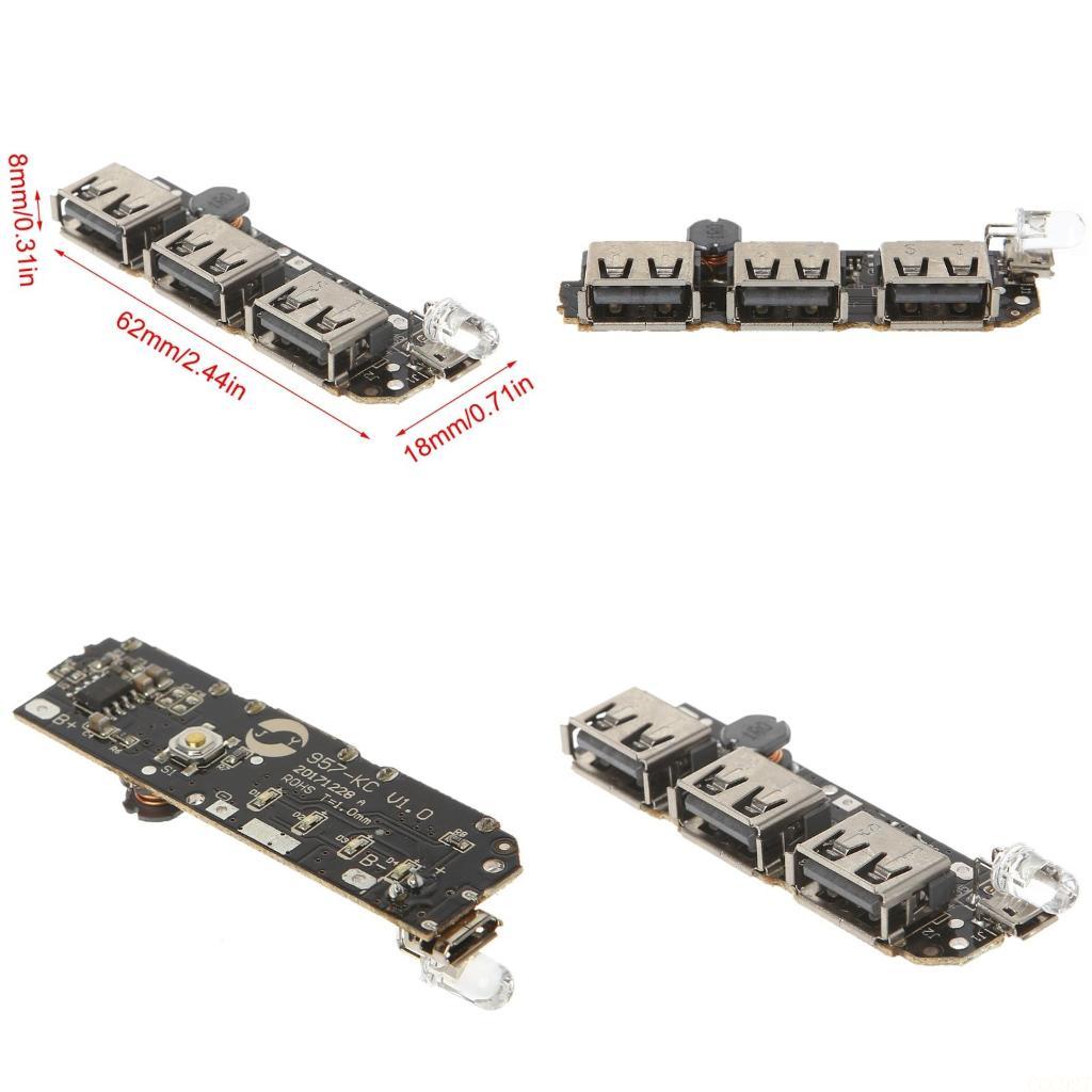 Li Ion Charger Module - B03F 5V 2.1A 3 USB Tăng