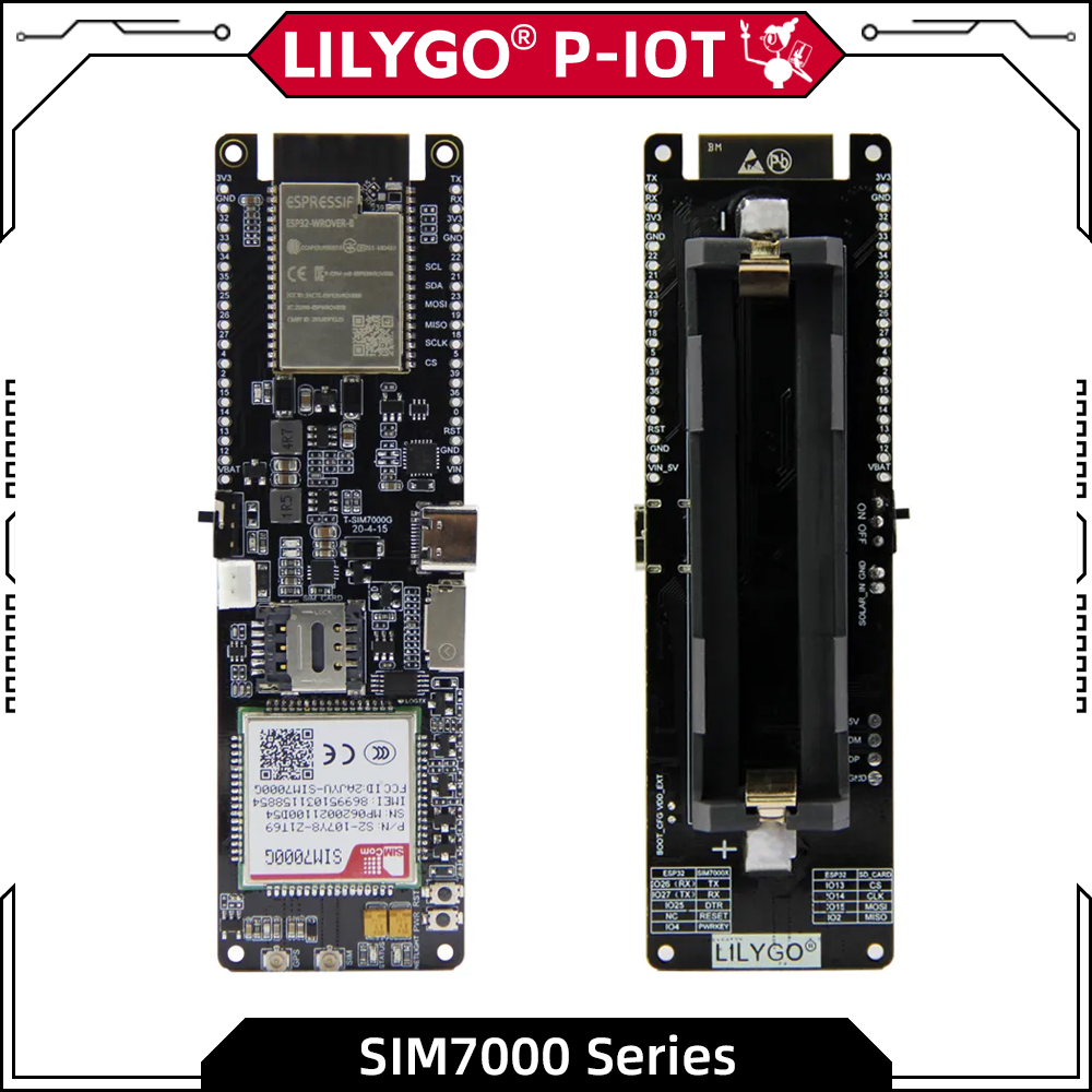 Esp32 Battery Holder Lipo - LILYGO®TTGO T-SIM7000G 4MB / 16MB Mô