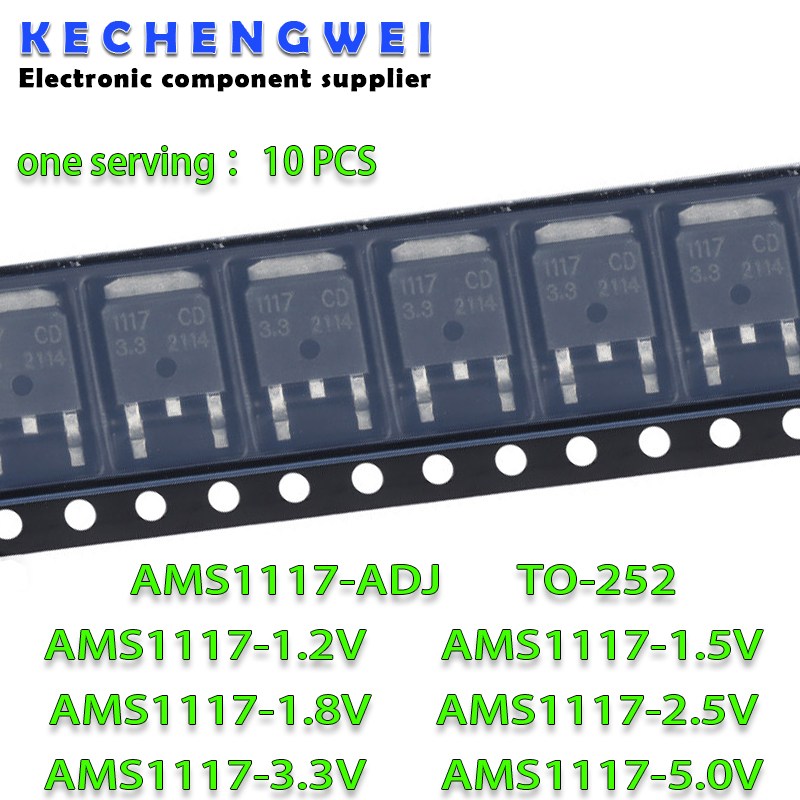 Ams1117 Module - 10 Cái/lốc AMS1117CD-ADJ AMS1117-5.0 AMS1117CD-3.3 AMS1117CD-1.5