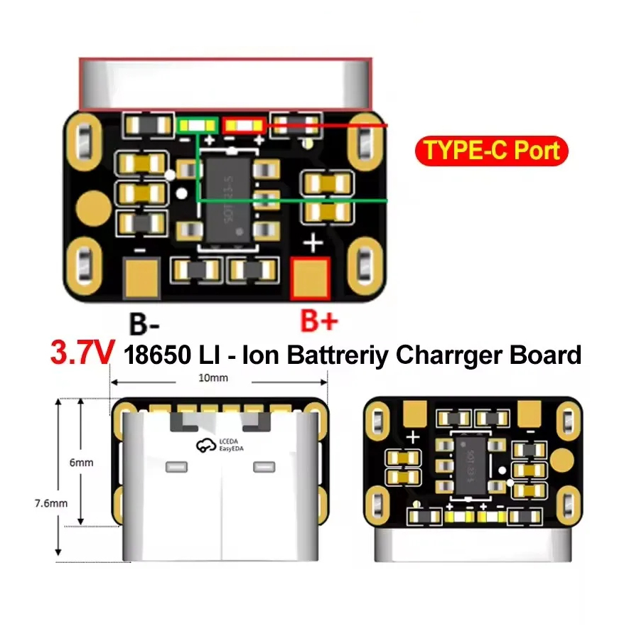 1-50PCS Type-C 18650 Lithium B - đánh giá và giá Li Ion Charger Module