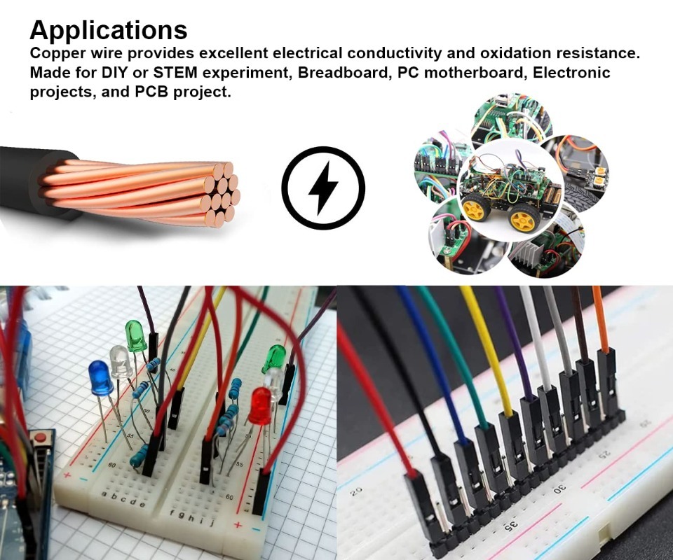 40Pin Dupont Cable Ribbon Jump - đánh giá và giá Jumper Wire Kit