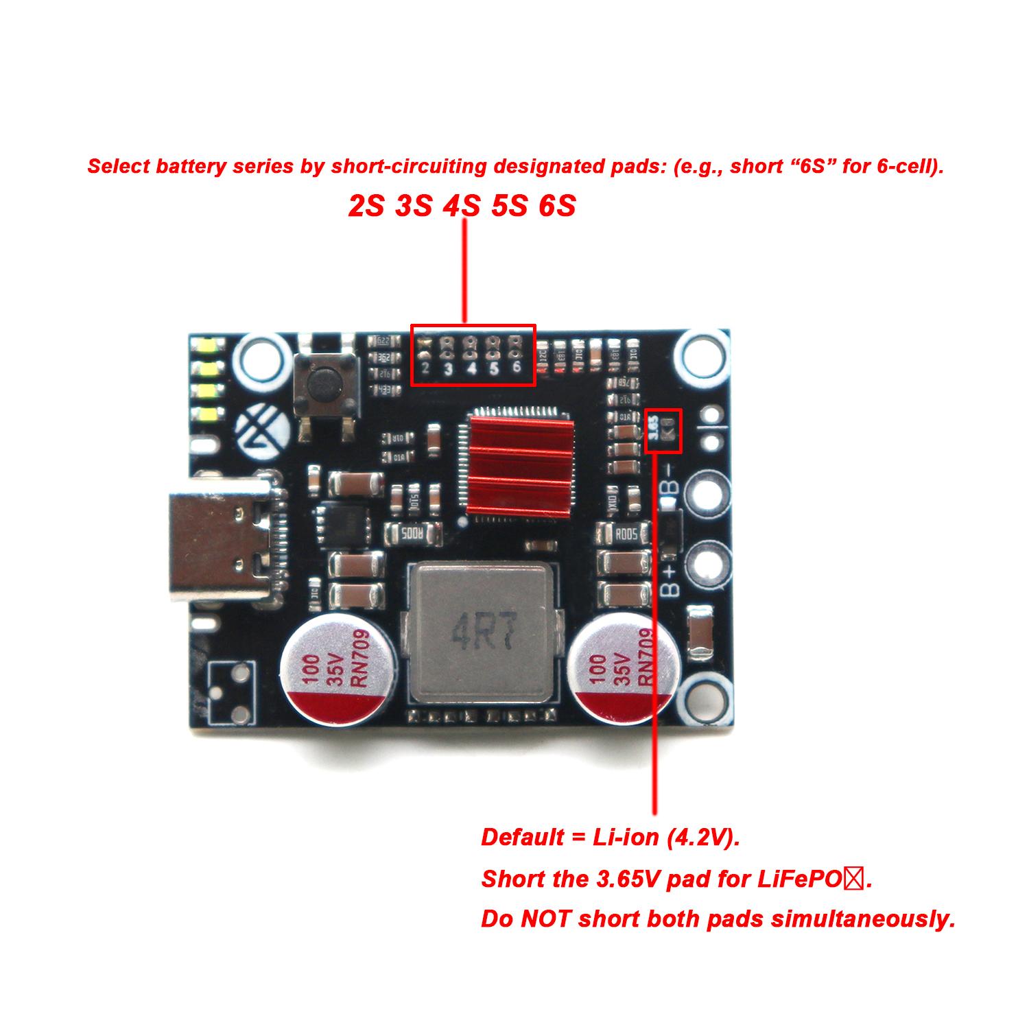 45W 2S To 6S Power Bank PD Fas - đánh giá và giá Li Ion Charger Module