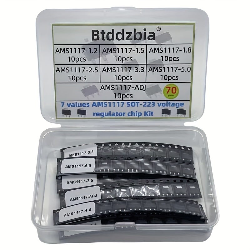 70pcs kit Voltage Regulator Ki - đánh giá và giá Ams1117 Module