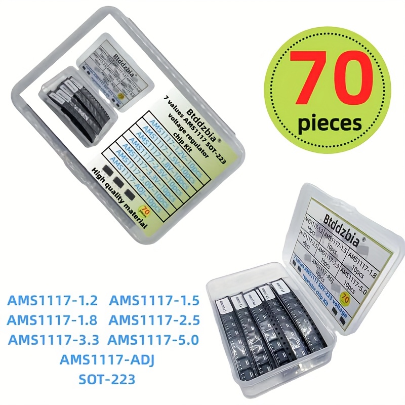 70pcs kit Voltage Regulator Ki - đánh giá và giá Ams1117 Module