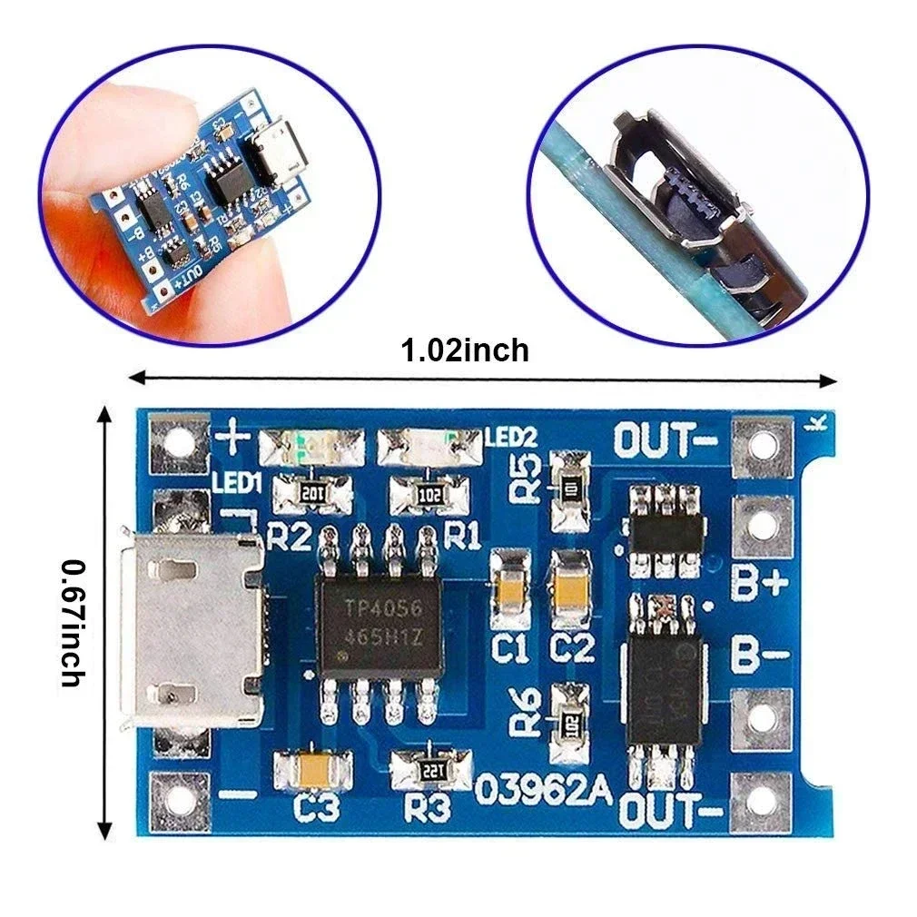 1-20PCS Type-c/Micro/Mini USB  - đánh giá và giá Tp4056 Module
