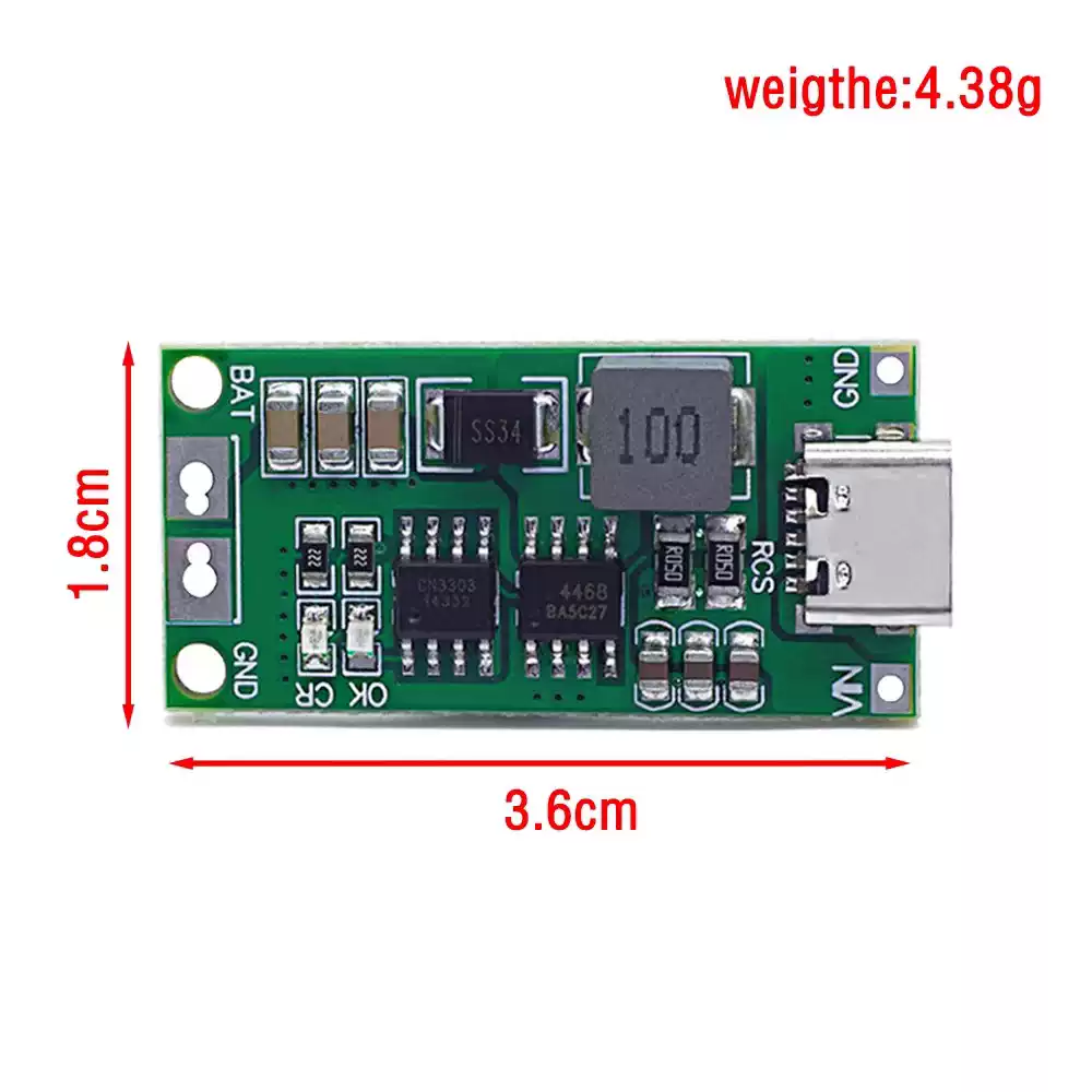 Type-C To 8.4V 12.6V 16.8V Lit - đánh giá và giá Li Ion Charger Module