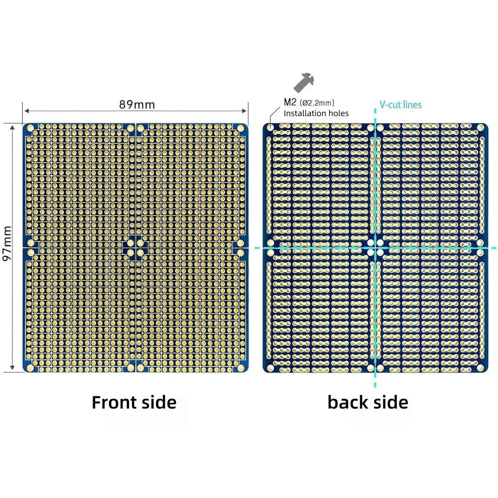 4-in-1 Snap PCB Board 89x97mm  - đánh giá và giá Perfboard