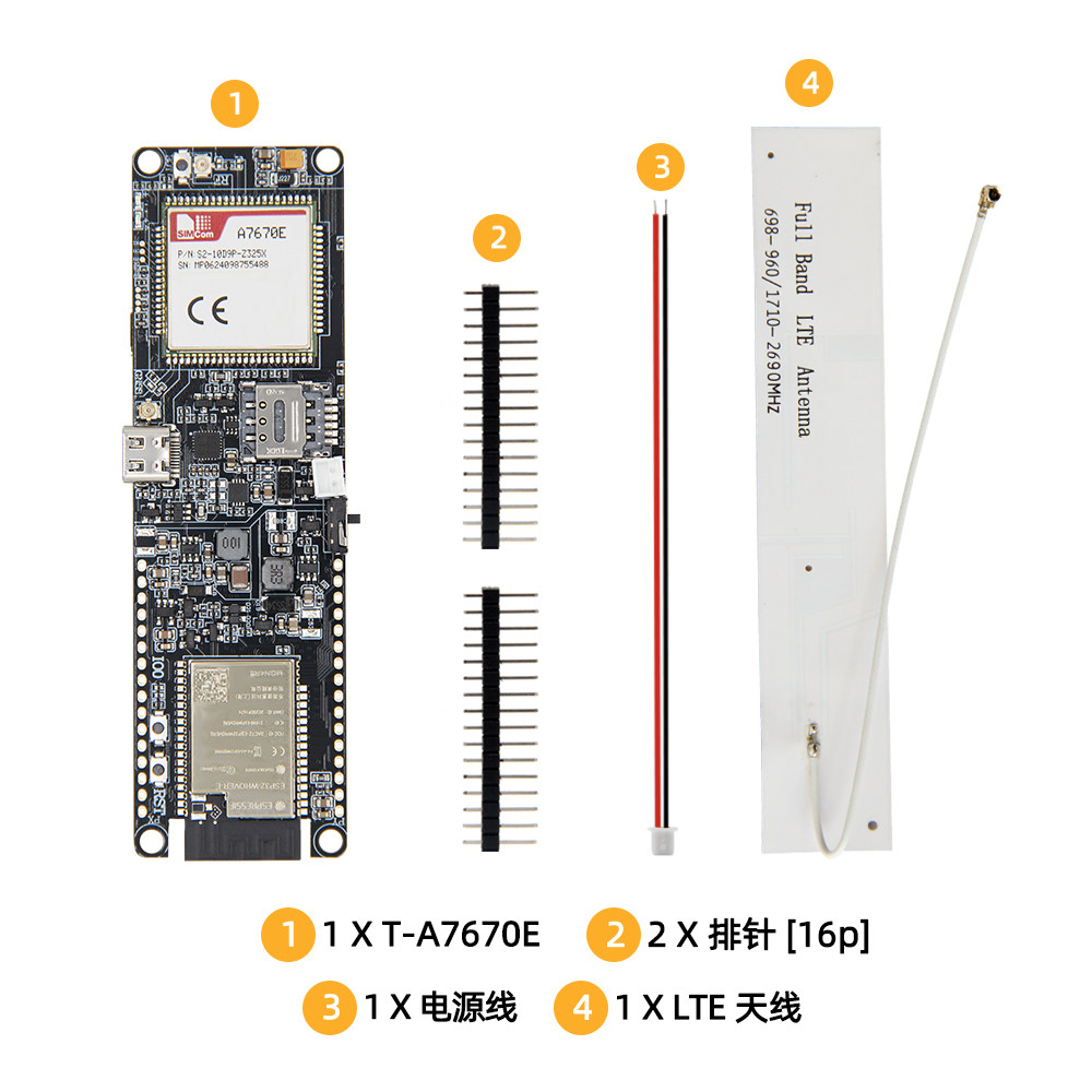 LILYGO T-A7670E ESP32 Developm - đánh giá và giá Esp32 Battery Holder Lipo