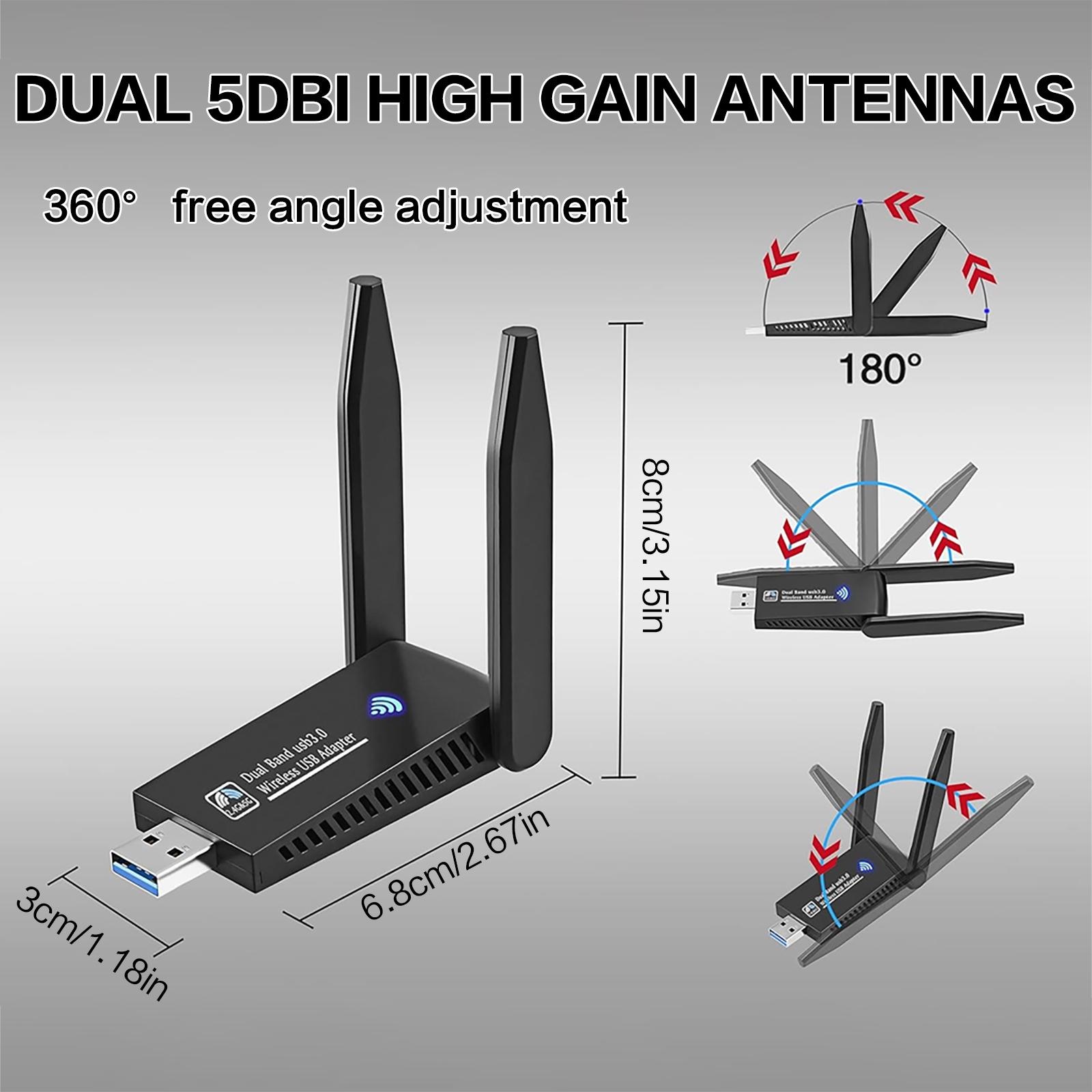 1300Mbps USB WiFi Adapter Dual - đánh giá và giá Antenna 2.4Ghz