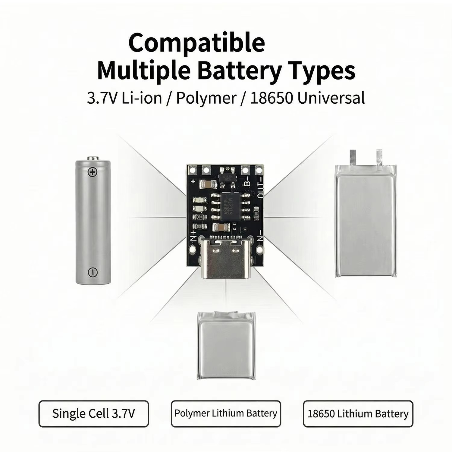 1/10/20PCS 3.7V Lithium Batter - đánh giá và giá Usb C Cable