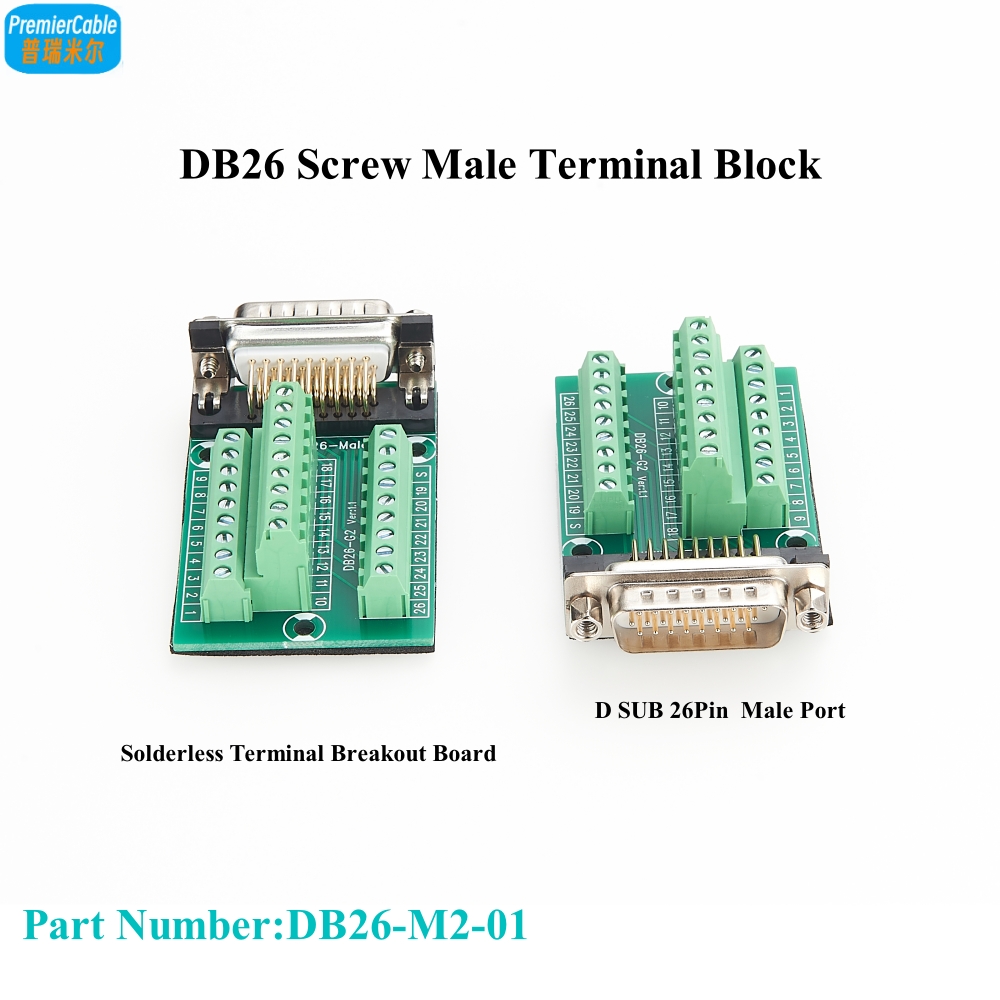 DB26 Male to Terminal Block Ma - đánh giá và giá Screw Terminal Block