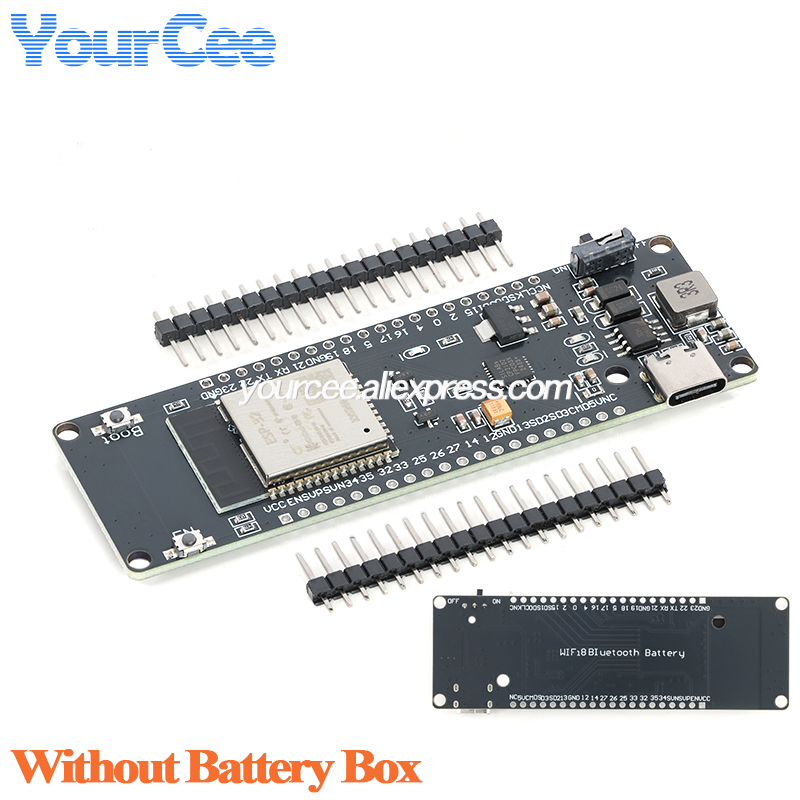 ESP32 Development Board with W - đánh giá và giá Esp32 Battery Holder Lipo