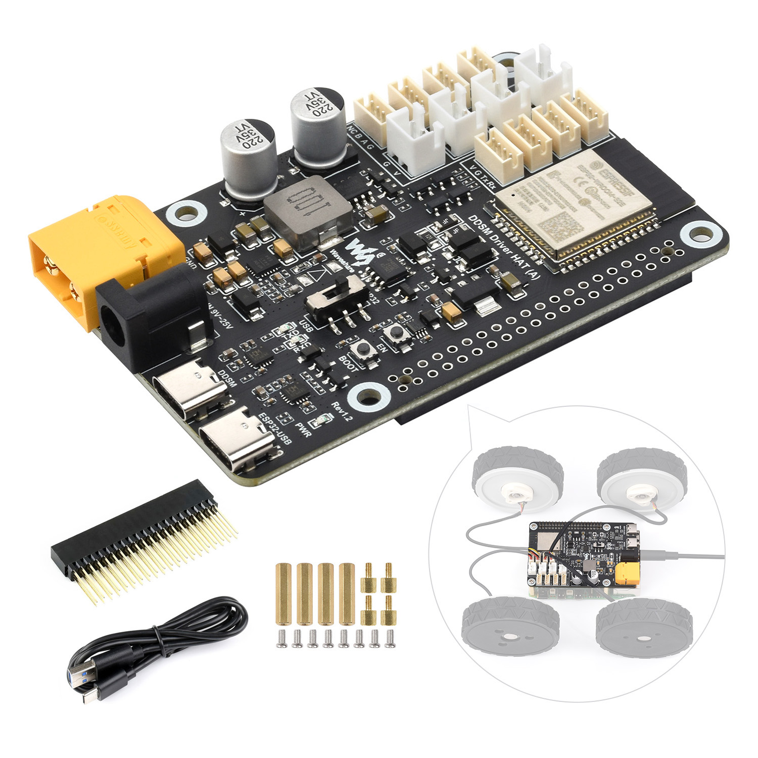 Waveshare Direct Drive Servo M - đánh giá và giá Proto Board